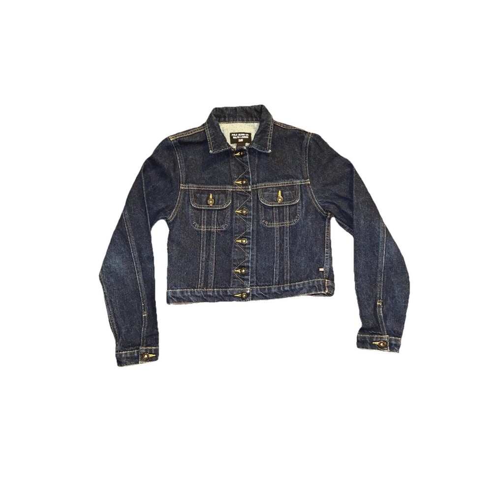 Polo Ralph Lauren Denim Jacket Women’s S Blue Polo Jeans Co Trucker Jacket Y2K